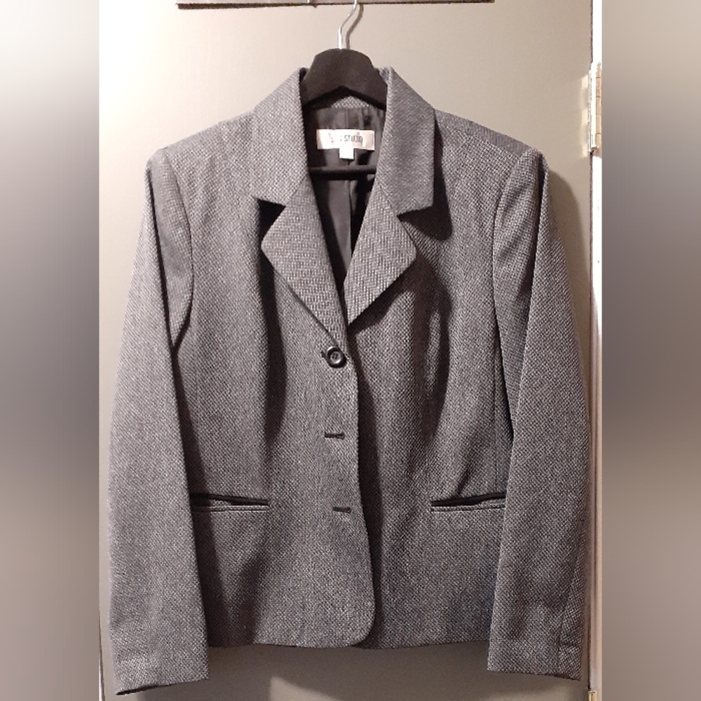 Womens Size 16P Blazer in Charcoal Grey